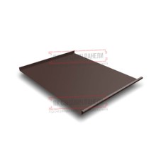 Фальц двойной стоячий 0,5 GreenCoat PuRALBT RR887 шоколадно-коричневый с пленкой на замках