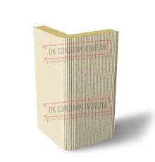 Угловая сэндвич-панель вертикальная из пенополиизоцианурата, 0.5/0.5, ширина 1200 мм, толщина 40 мм, RAL1015