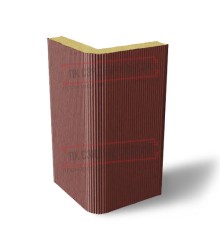 Угловая сэндвич-панель вертикальная из пенополиизоцианурата, 0.5/0.5, ширина 1200 мм, толщина 40 мм, RAL3009