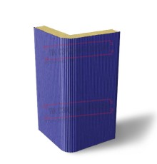 Угловая сэндвич-панель вертикальная из пенополиуретана, 0.5/0.5, ширина 1200 мм, толщина 50 мм, RAL5002