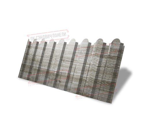 Профнастил фигурный С20 - 0,45 Окрас - Б, Print Elite с пленкой Nordic Wood.