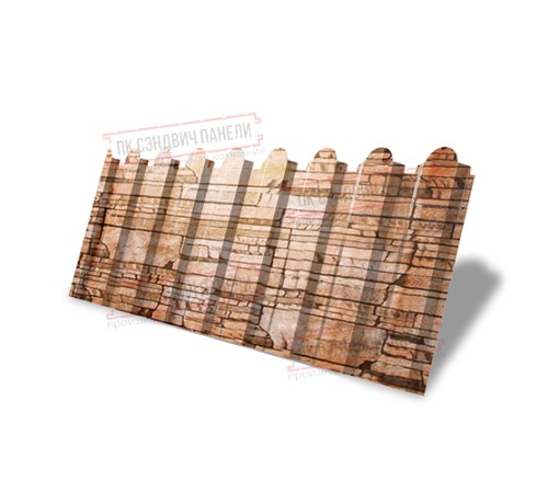 Профнастил фигурный С20 - 0,45 Окрас - Б, Print Elite Sand Stone.