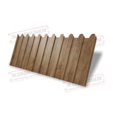 Профнастил фигурный C8 - 0,45 Print-Двусторонний Elite с пленкой Antique Wood.