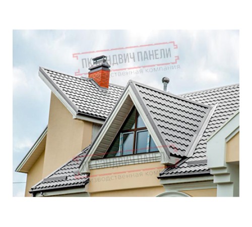 Планка ендовы верхняя 76х76х2000 Полиэстер Ral7004-0.5
