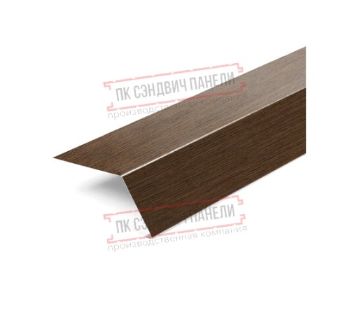 Планка карнизная 100х69х2000 ECOSTEEL-МореныйДуб-0.5