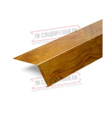 Планка карнизная 100х69х2000 ECOSTEEL_T-ЗолотойДуб-0.5