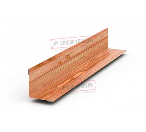 Планка угла внутреннего 115х115х2000 ECOSTEEL_T-Кедр-0.5
