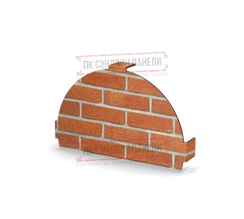 Заглушка конька круглого простая ECOSTEEL-Кирпич-0.5