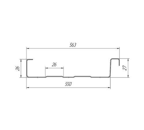Продольно гнутый фальц профилированный 0,45 RAL 8017 Drap