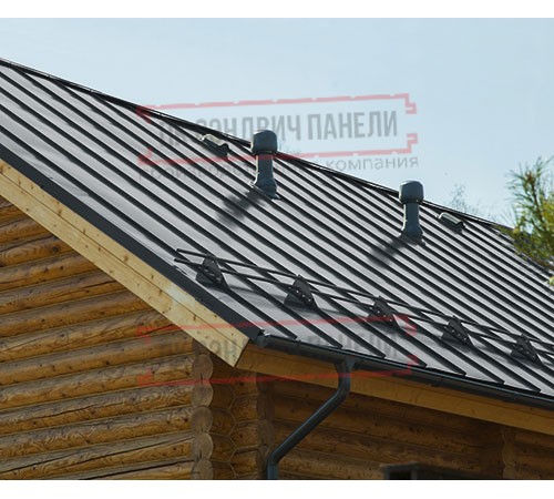 Фальц двойной стоячий Line 0,5 Quarzit Pro Matt RAL7016 антрацитово-серый с пленкой на замках