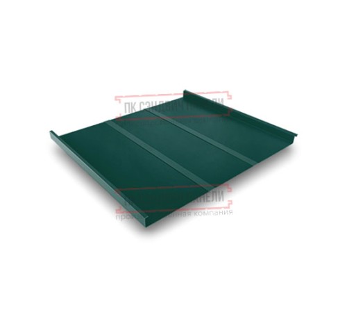 Фальц двойной стоячий Line 0,45 Drap RAL6005 зеленый мох с пленкой на замках