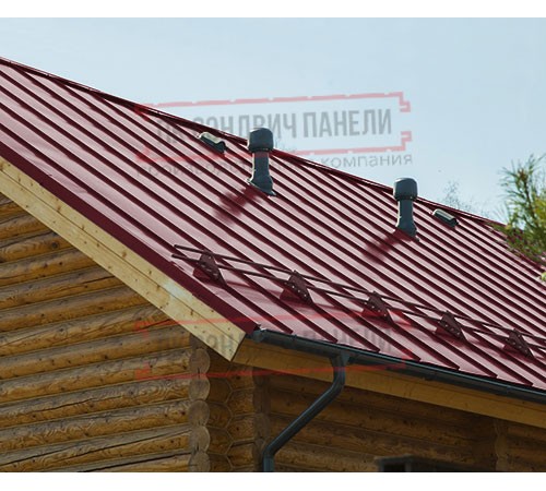 Фальц двойной стоячий Line 0,5 Atlas RAL3005 красное вино с пленкой на замках