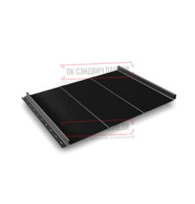 Кликфальц Line 0,5 Quarzit lite RAL9005 черный с пленкой на замках