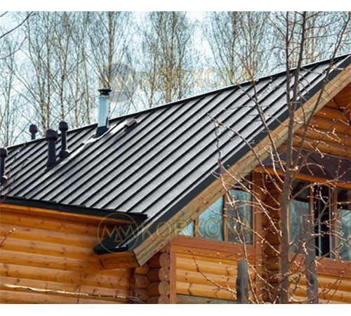 Кликфальц Line 0,5 Satin RAL7016 антрацитово-серый с пленкой на замках