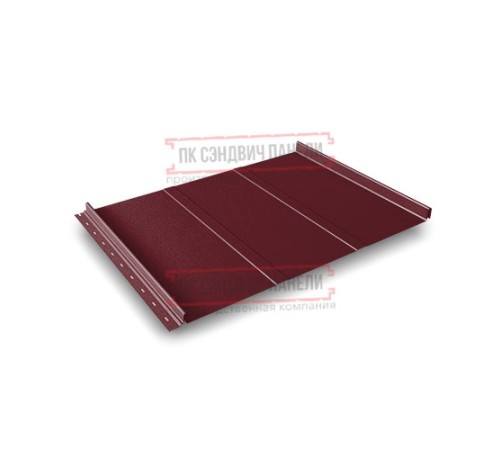 Кликфальц Line 0,5 Satin RAL3005 красное вино с пленкой на замках