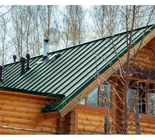 Кликфальц Line 0,5 Velur RAL6005 зеленый мох с пленкой на замках