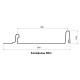Кликфальц mini 0,45 Drap RAL8004 терракота с пленкой на замках