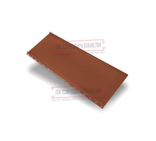 Кликфальц mini 0,5 Velur RAL8004 терракота с пленкой на замках