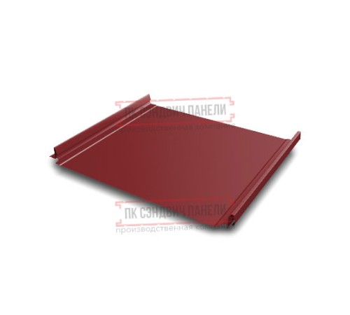Кликфальц Pro 0,5 Rooftop Matte RAL3011 коричнево-красный с пленкой на замках