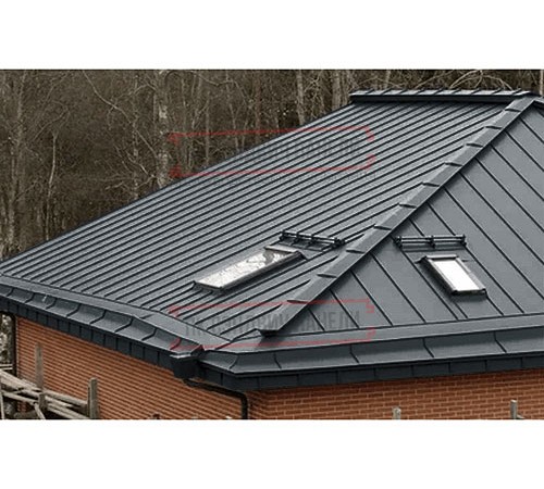 Кликфальц Pro 0,5 Rooftop Matte RAL7016 антрацитово-серый с пленкой на замках