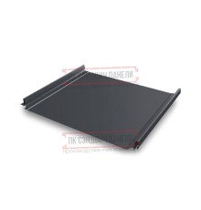 Кликфальц Pro 0,5 GreenCoat PuRALBT, matt RR23 темно-серый (RAL7024 мокрый асфальт) с пленкой на замках