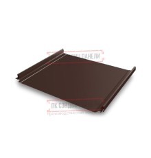 Кликфальц Pro 0,5 Quarzit RAL8017 шоколад с пленкой на замках