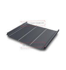 Кликфальц Pro Line 0,5 Quarzit lite RAL7024 мокрый асфальт с пленкой на замках