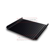 Кликфальц Pro Gofr 0,5 Velur RAL9005 черный с пленкой на замках