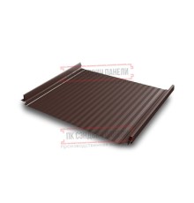 Кликфальц Pro Gofr 0,45 Drap ST RAL8017 шоколад с пленкой на замках