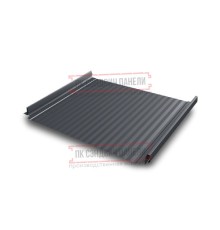 Кликфальц Pro Gofr 0,5 Quarzit PRO Matt с пленкой RAL7024 мокрый асфальт с пленкой