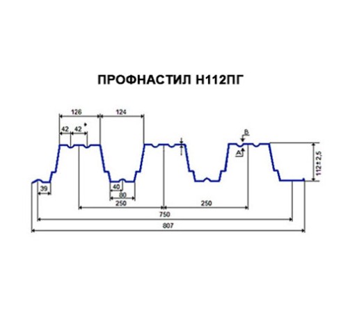 Продольно гнутый профнастил для укрытий конвейеров Н112ПГ-807, 0,6, нержавеющий