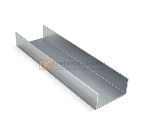 U-образный профиль 150x51x3000-1,2 мм, оцинкованный