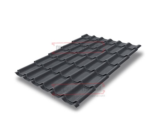 Металлочерепица Классик RAL7024 Drap-0,45