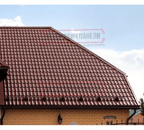 Металлочерепица Классик RAL3009 Satin-0,5