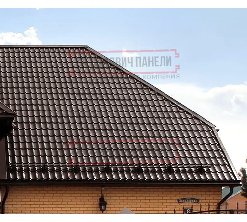 Металлочерепица Классик RAL8017 Quarzit PRO Matt-0,5