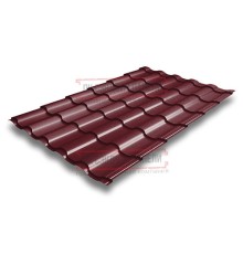 Металлочерепица Кредо RAL3005 Quarzit lite-0,5