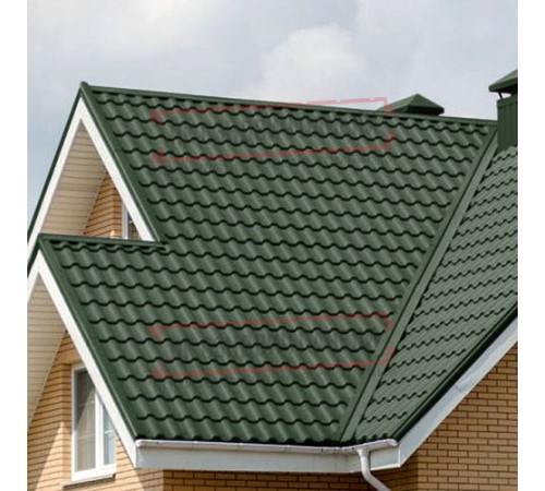 Металлочерепица Кредо RAL6020 Velur-0,5