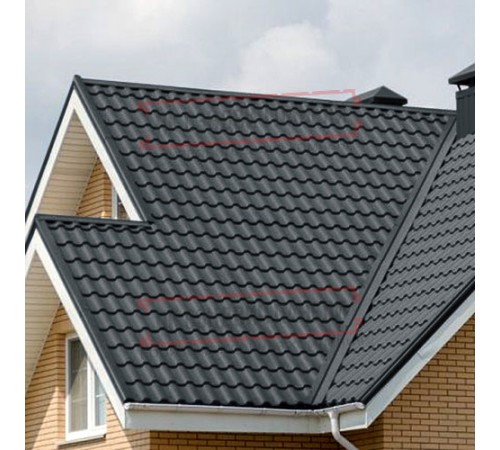 Металлочерепица Кредо RAL7016 Velur-0,5
