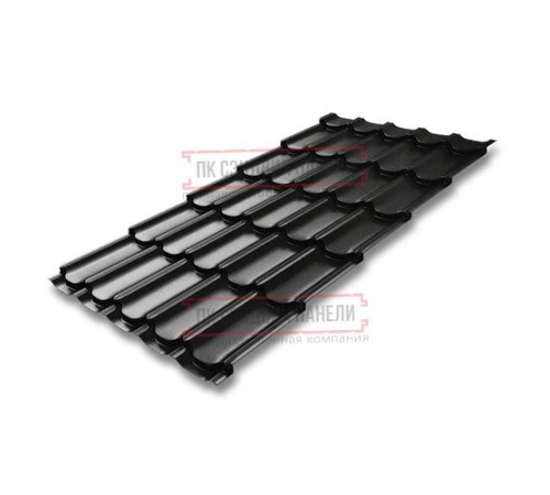 Металлочерепица Квинта плюс RAL9005 Rooftop Matte-0.5