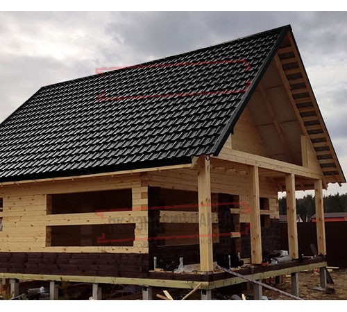 Металлочерепица Квинта плюс RAL9005 Rooftop Matte-0.5