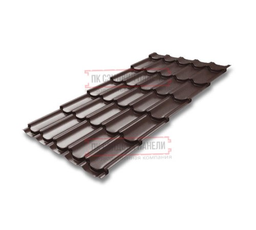 Металлочерепица Квинта плюс RAL8017 Rooftop Matte-0.5