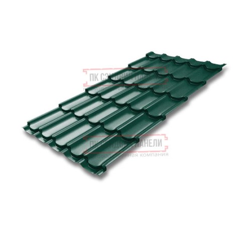 Металлочерепица Квинта плюс RAL6005 Satin-0.5