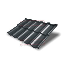 Металлочерепица модульная Квинта Uno 3D RAL7016 Rooftop Matte-0,5
