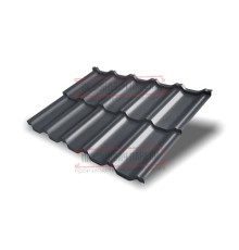 Металлочерепица модульная Квинта Uno 3D RAL7024 PurLite Мatt-0,5