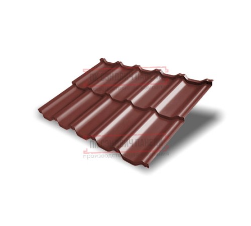 Металлочерепица модульная Квинта Uno 3D RR29 GreenСoat Pural-0,5