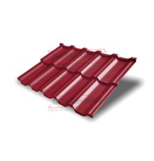 Металлочерепица модульная Квинта Uno 3D RAL3003 Полиэстер-0,45