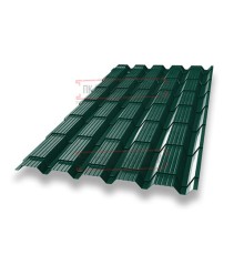 Металлочерепица Квадро профи RAL6005 Полиэстер-0,45