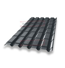 Металлочерепица Квадро профи RAL7016 Quarzit Pro Matt-0,5
