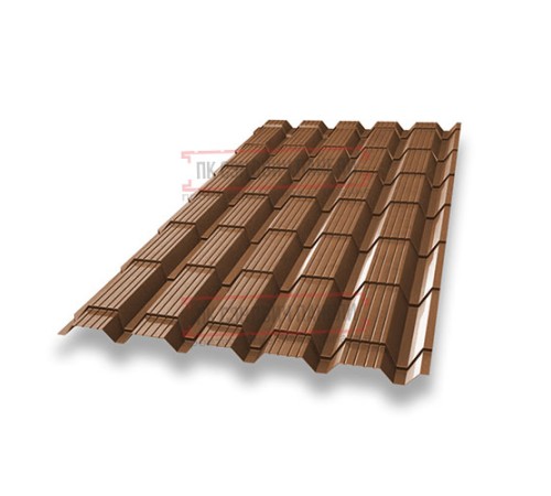 Металлочерепица Квадро профи Cuprum Steel Quarzit-0,5