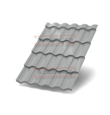 Металлочерепица Монтекристо-SL RAL9006 Norman-0.5